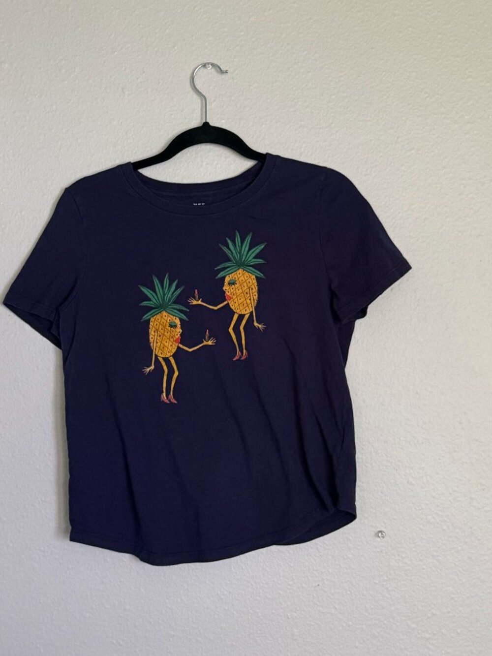 Anthropologie x Kendra Dandy Whimsical Dancing Pineapple Tee Small